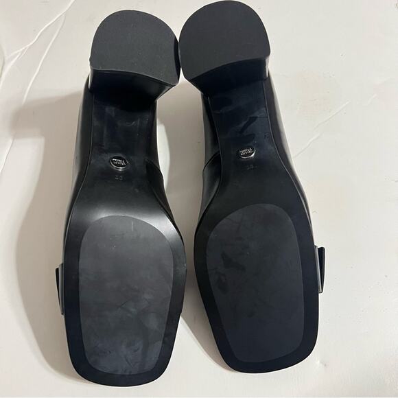 Zara Black SINGLE MONK STRAP LEATHER SHOES 7.5 US - Picture 16 of 16